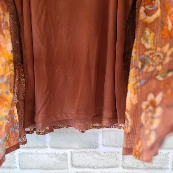 Farmers Market Floral Peasant Top Boho NWT NEVER WORN - Picture 9 of 10